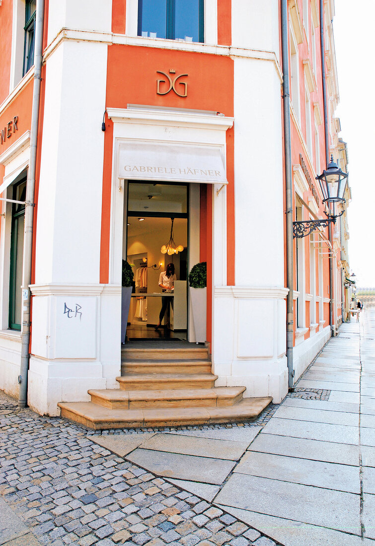 Entrance of Gabriele Hafner boutique in Dresden, Germany