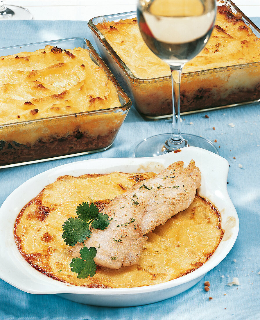 Shepherd's pie in serving dish