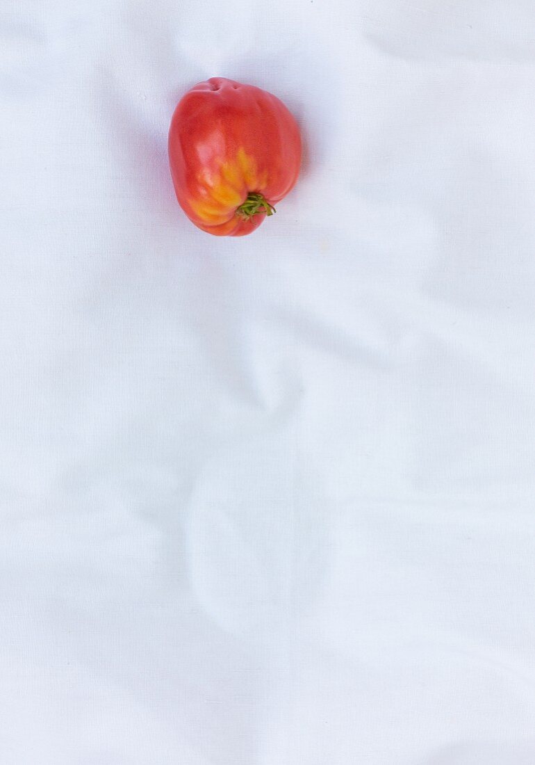 Eine rote Tomate