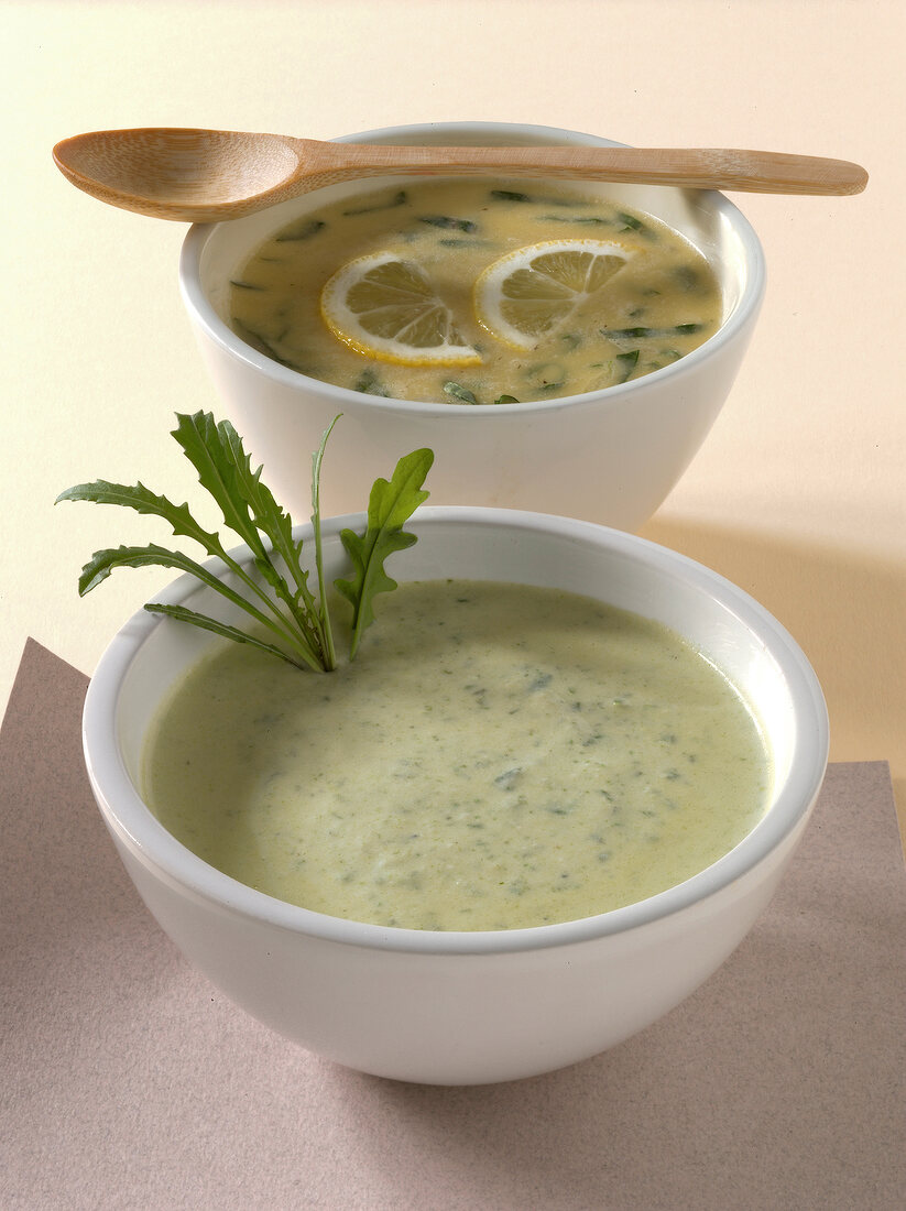 Chard and mascarpone sauce in bowl