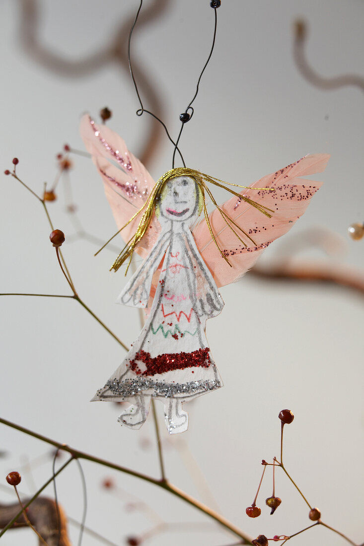Close-up of decorative paper angel