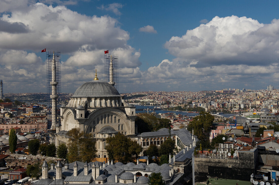 View of Mosque and cityscape of Istanbul, Turkey