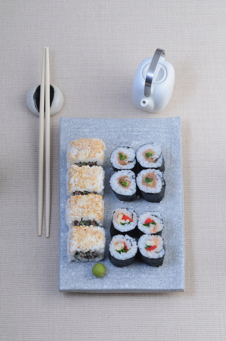 Sushi-Bar, Maki-Sushi: HosoMaki, Futo-Maki, Ura-Maki