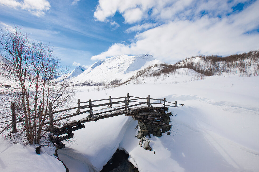 Winterlandschaft in Norwegen. 
