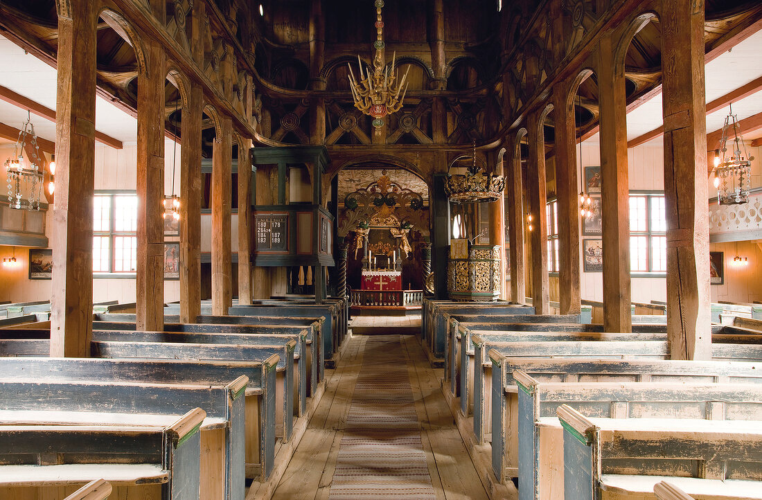 Interior of church in Norway