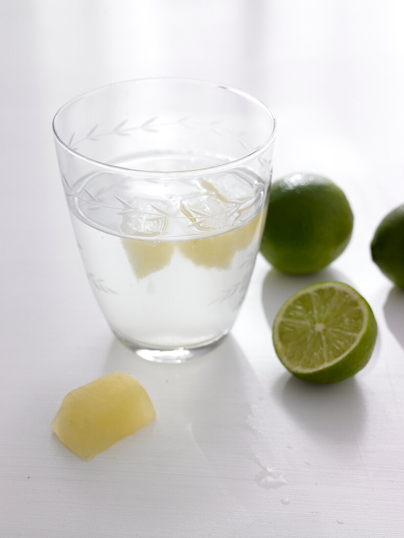 Lime water in glass