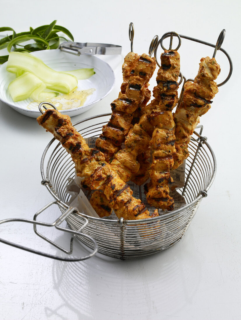 Grillen, Hähnchen-Tandoori- Spiesse