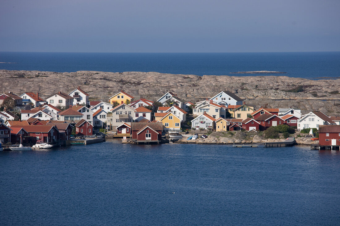 Schweden, Smögen, Stadtansicht, Häuser.