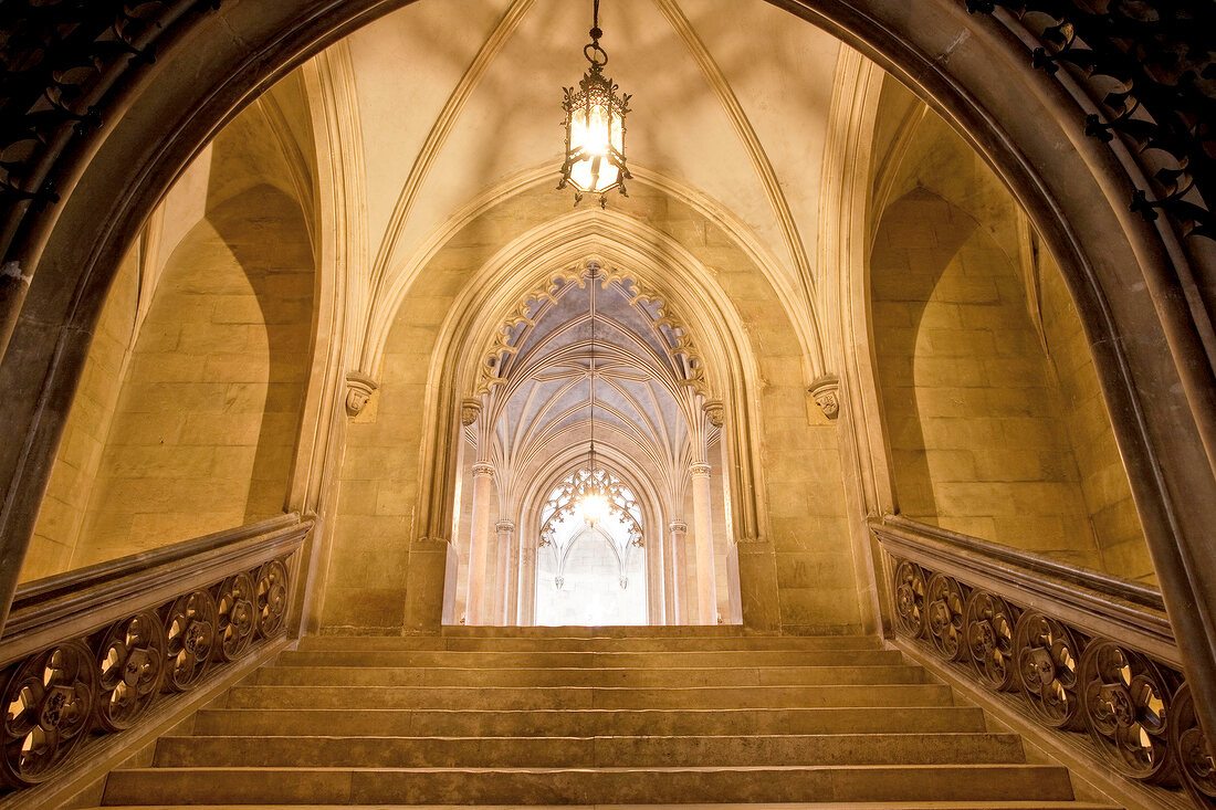 Staircase in Neo-Gothic chapel