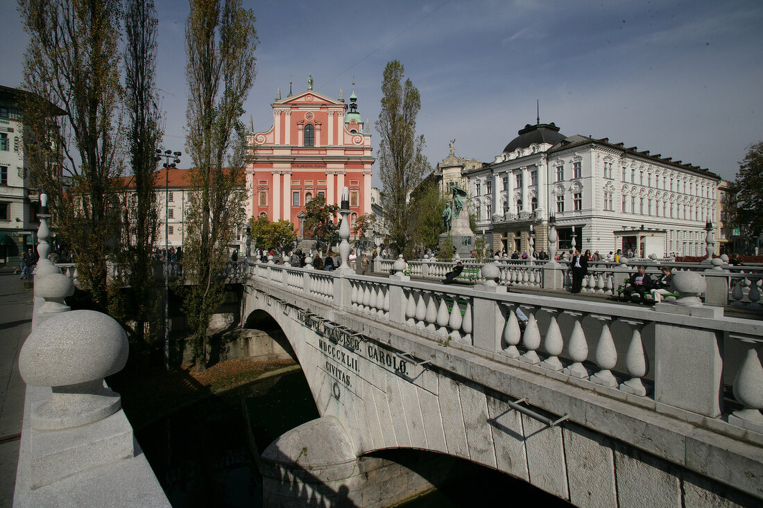 Drei Brücken Tromostovje Ljubljana