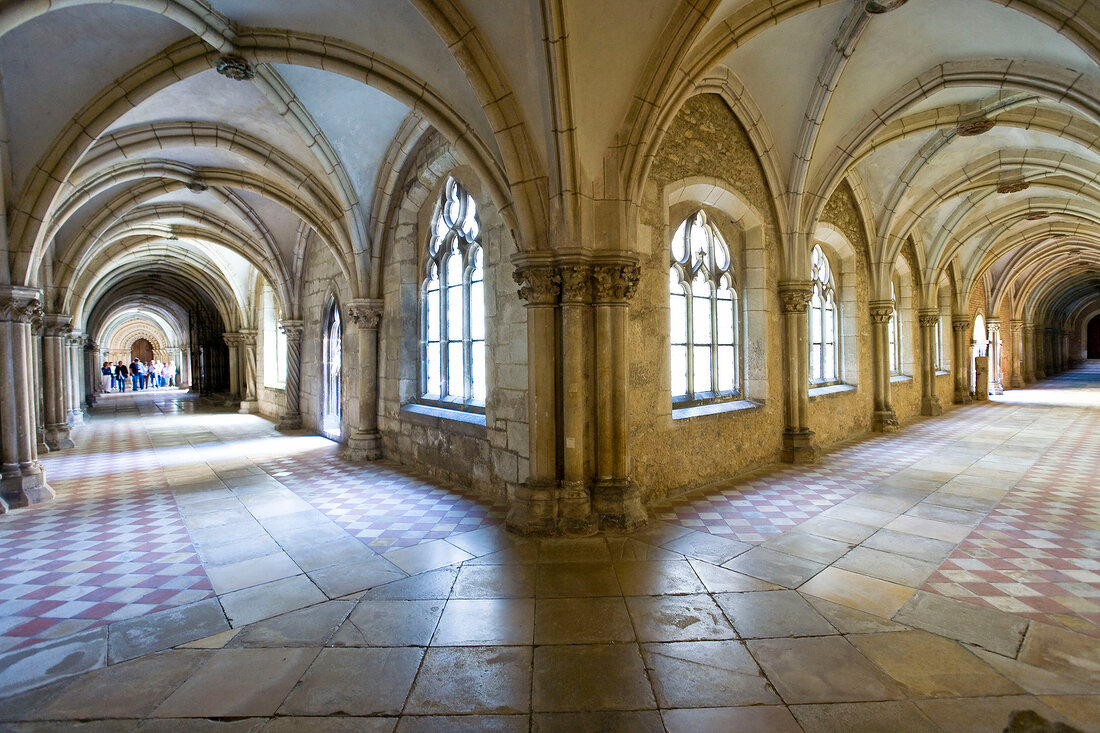 Arcades and Cloister in Benedictine Monastery, St. Emmeram Castle, Germany