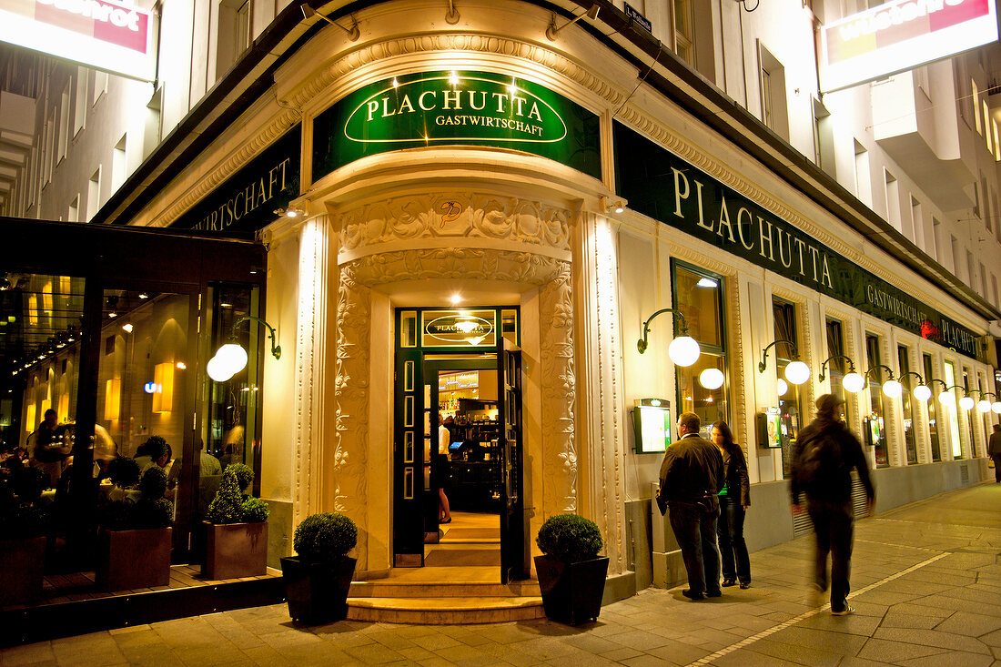 Facade of Plachutta restaurant, Vienna, Austria