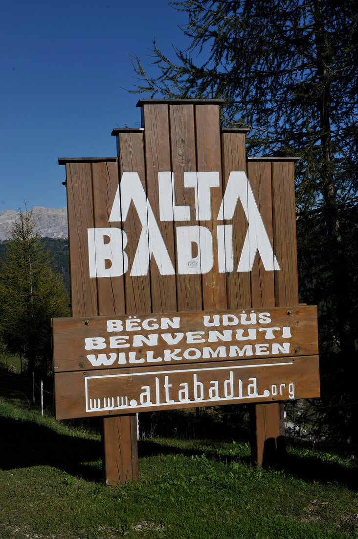 Alta Badia Schild Kultur Alta Badia