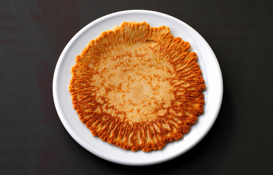 Pfannkuchen, Ein Vollkornpfann -kuchen auf einem Teller