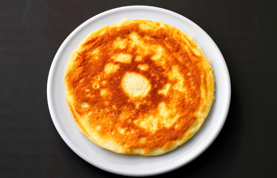 Foam pancake on plate