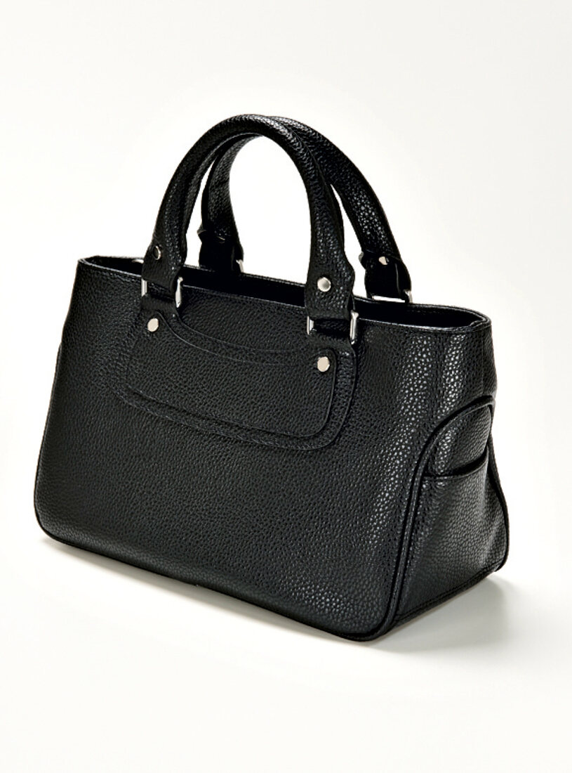 Tasche in Schwarz, Lederimitat 