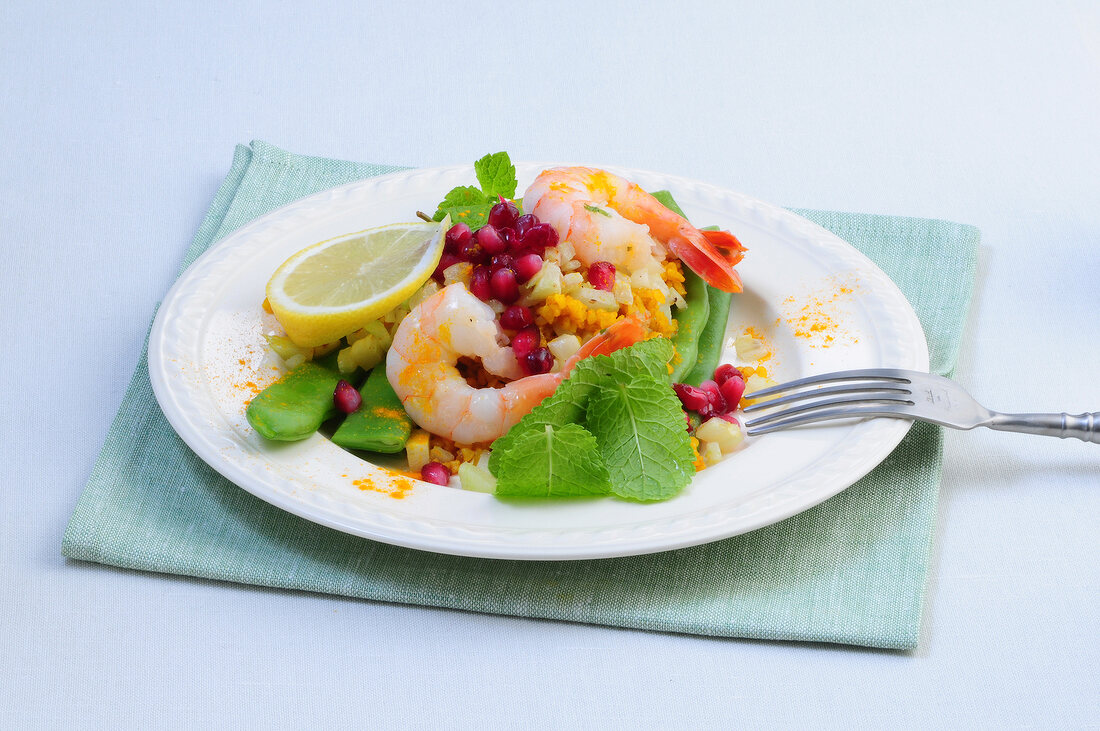 Salate, Bulgursalat mit Garnelen