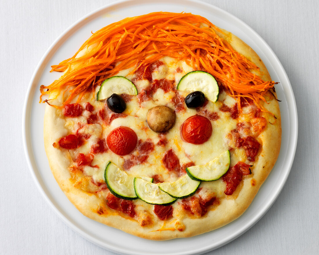 Kochbuch für Kinder, Pizza-Gesicht