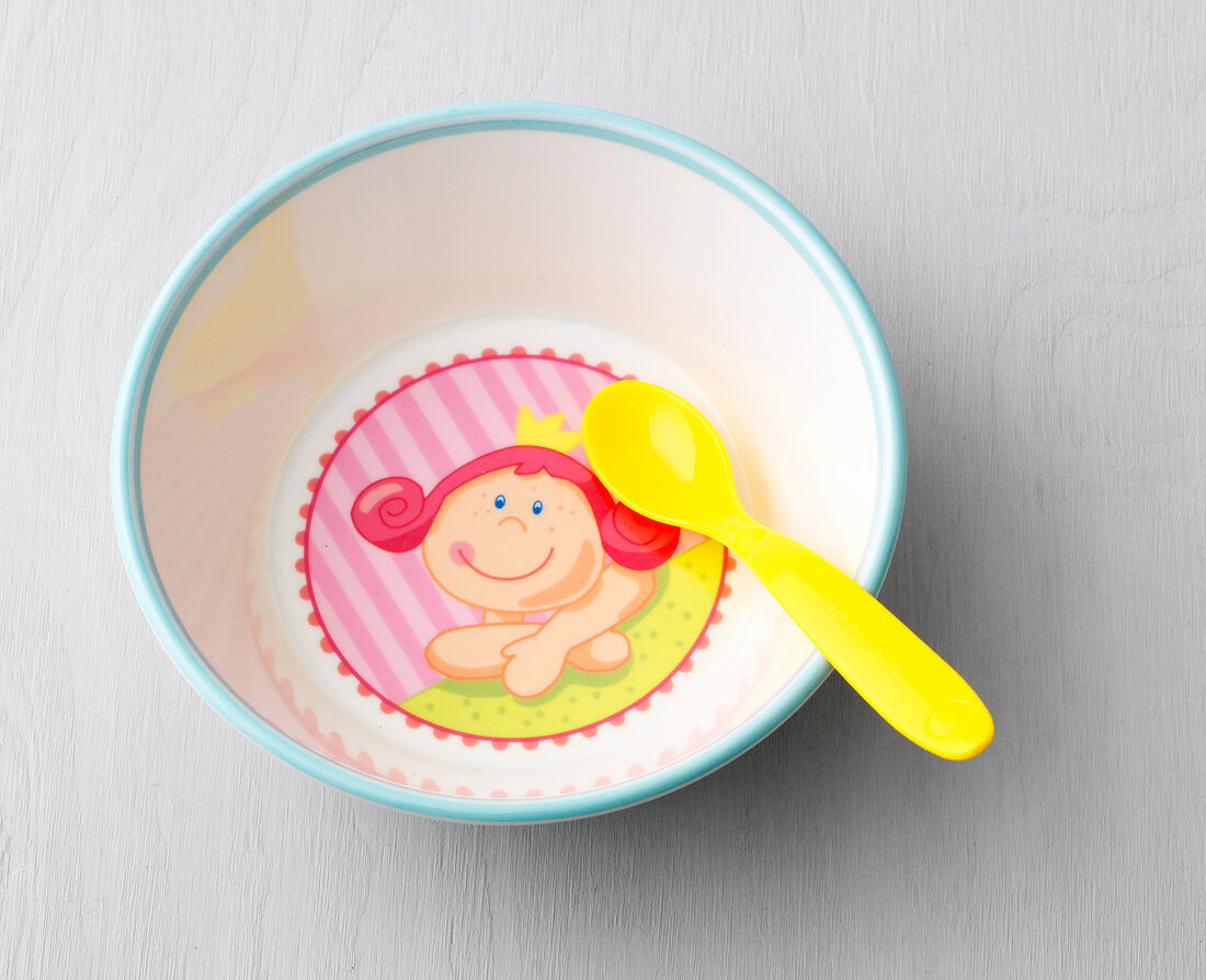 Bowl with spoon for toddlers