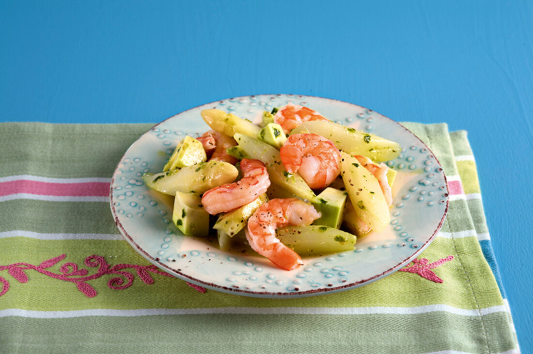 Schlank im Schlaf, Spargelsalat mit Garnelen