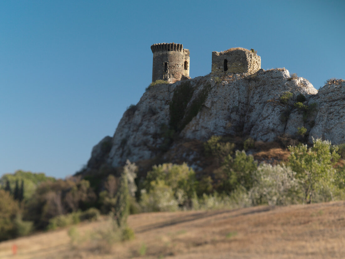 Ruine des päpstlichen Schlosses in Châteauneuf-du-Pape