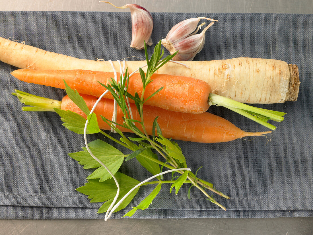 Close-up of bundle of vegetables