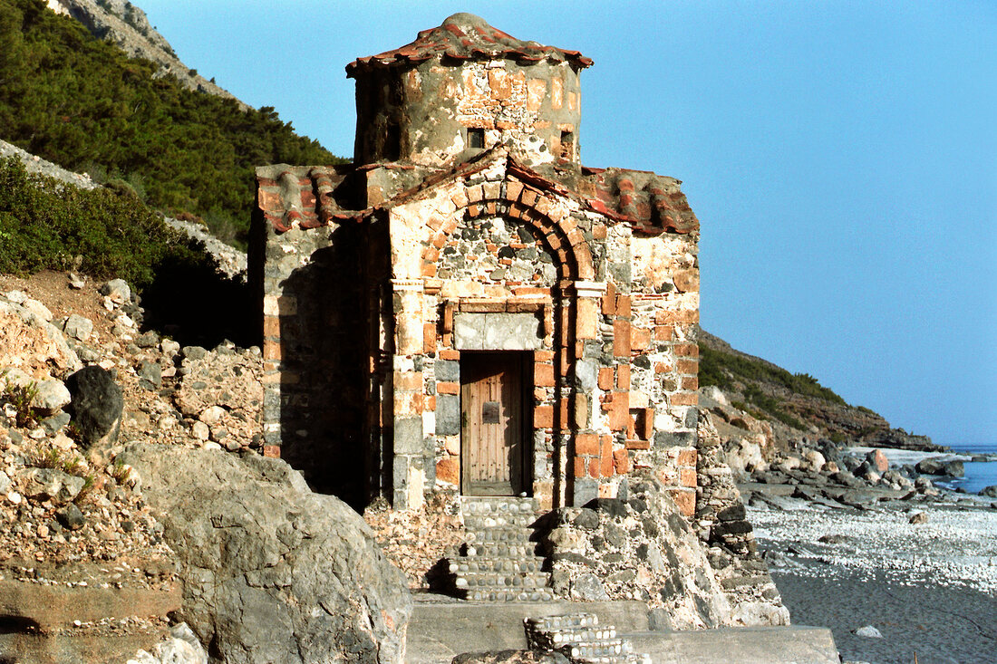 Kreta: Agíos-Pávlos-Kirche, Ruine, historisch