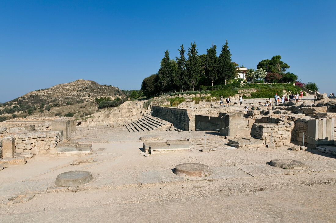 Ruins of minoan palace in Crete, Greece