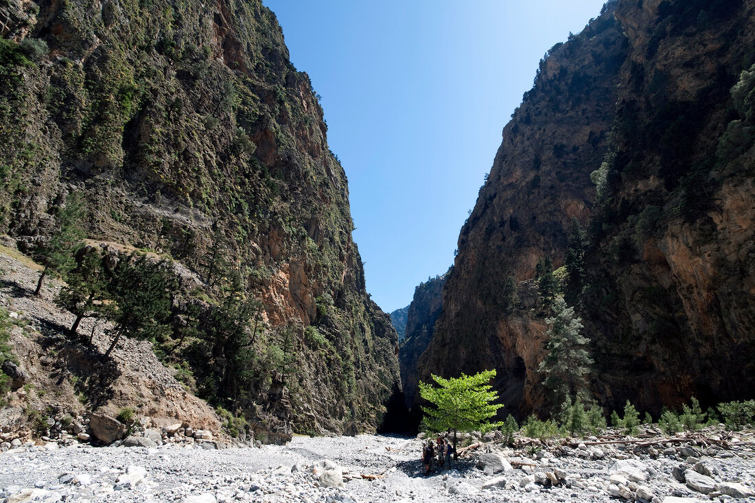 Kreta: Samariá-Schlucht, Touristen 