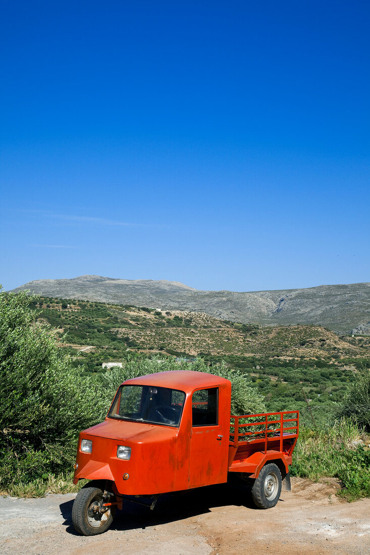 Red Tricycle in Crete, Greek