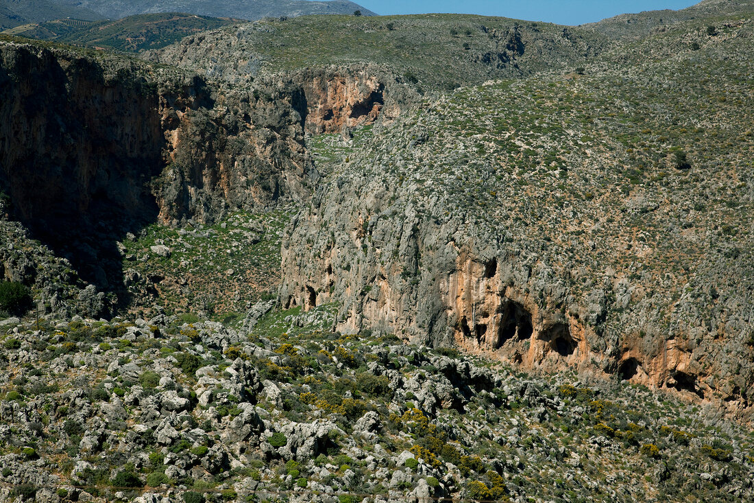 View of Zakros Gorge in Crete, Greek