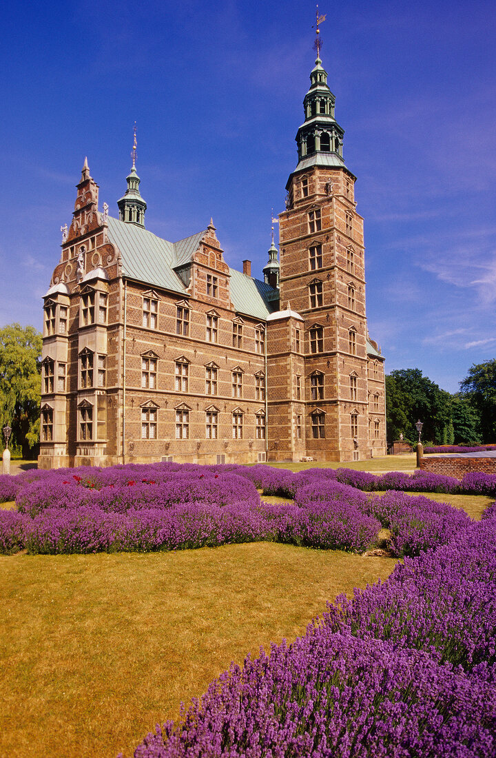 View of Rosenborg castle in Copenhagen, Denmark