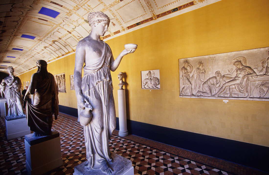 Sculpture of Hebe in the hallway of Thorvaldsen Museum, Copenhagen, Denmark