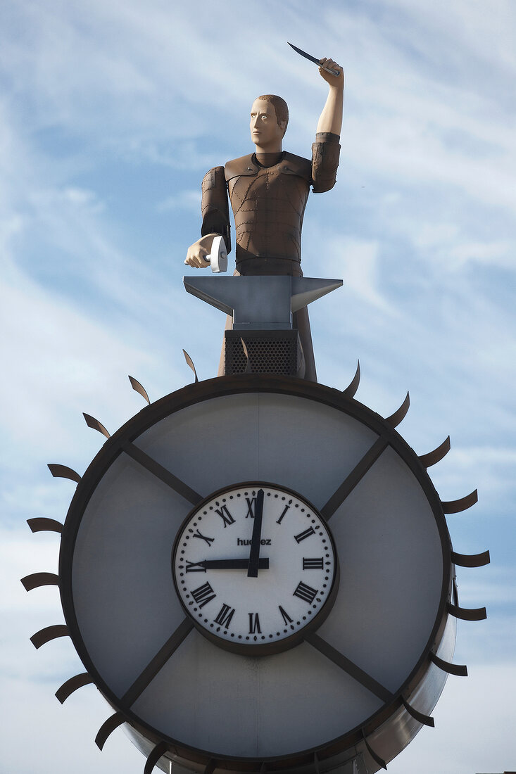 Clock tower in Thiers, Auvergne, France