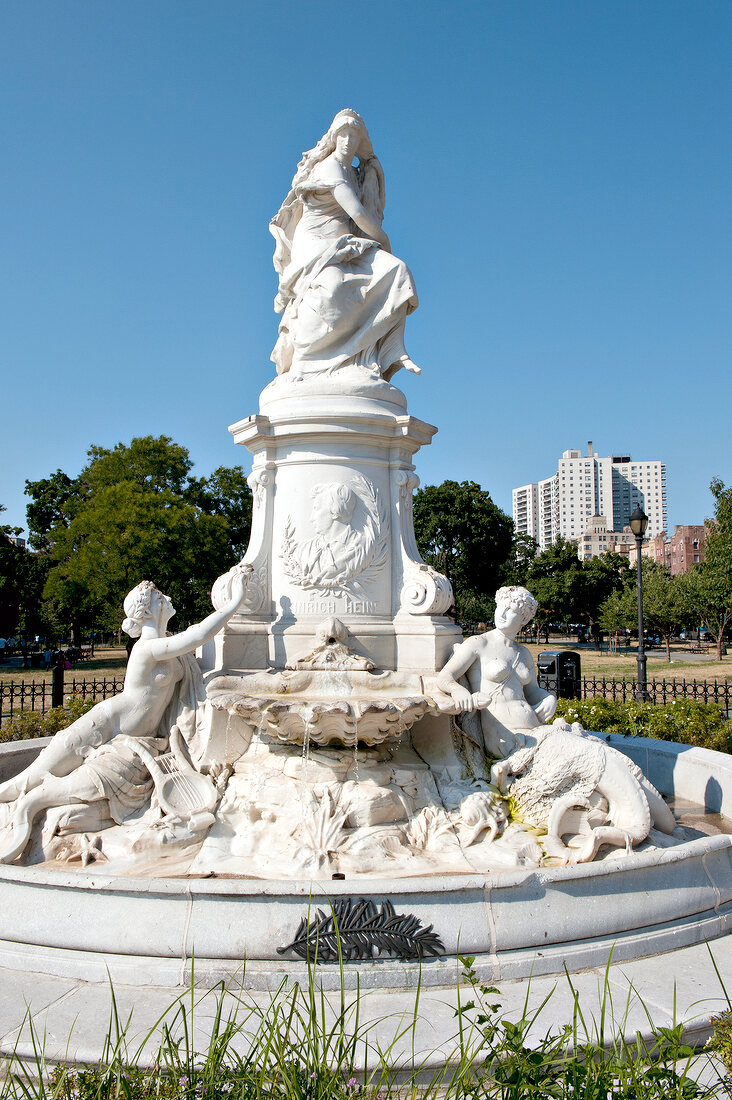Lorelei Fountain at Joyce Kilmer Park in Bronx, New York, USA