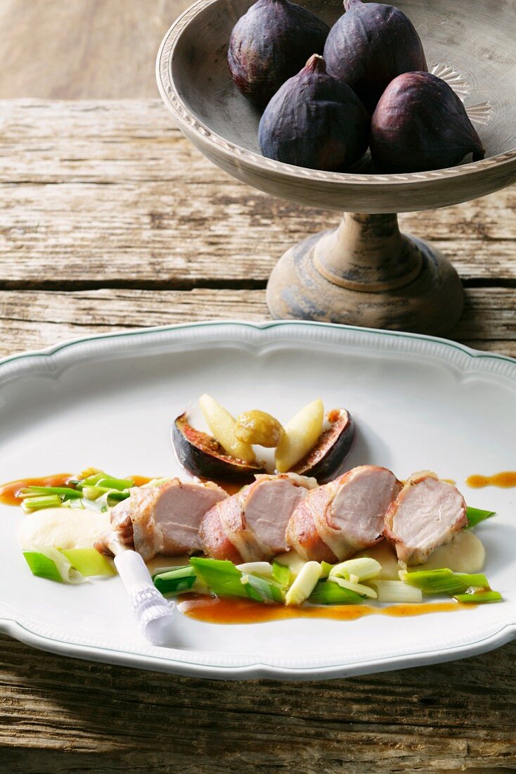 Pheasant breast with quince jus and figs