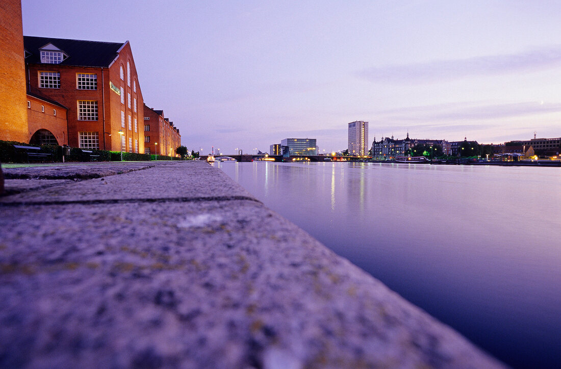 Shore on Langebrogade in Inderhavnen, Copenhagen, Denmark