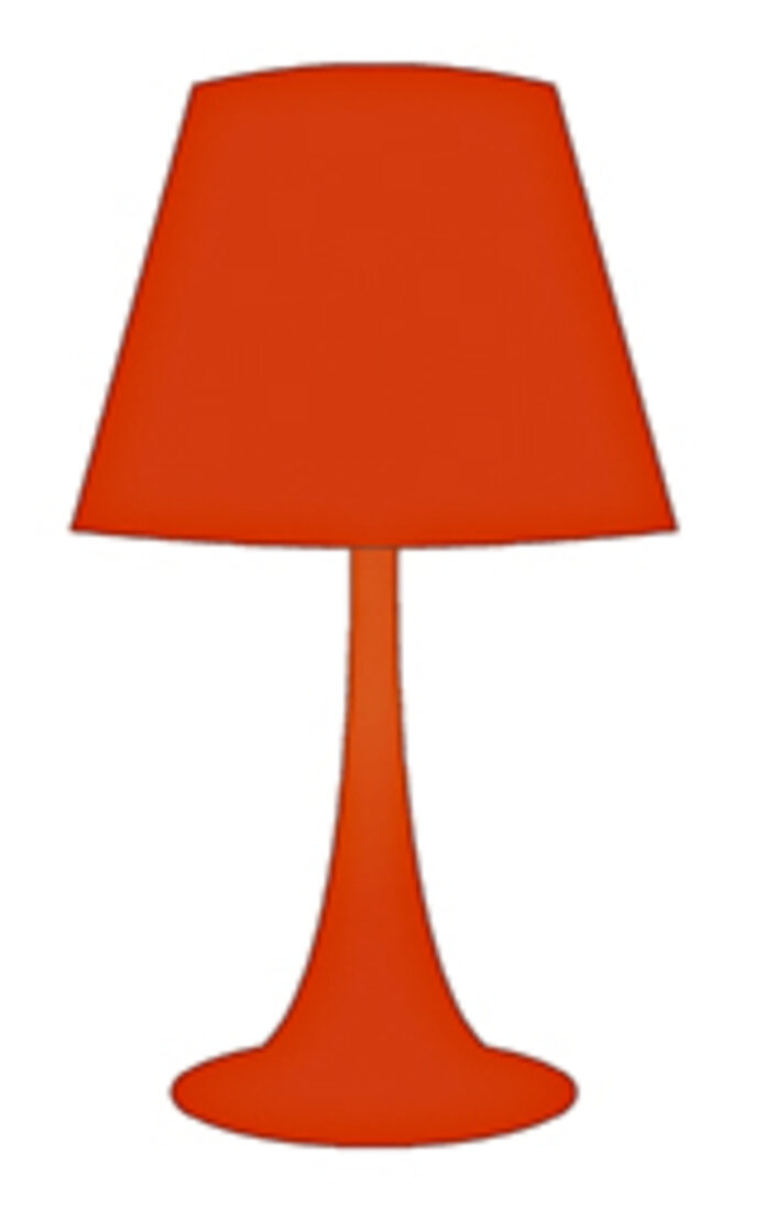 Illustration Lampe, Leuchte in rot 