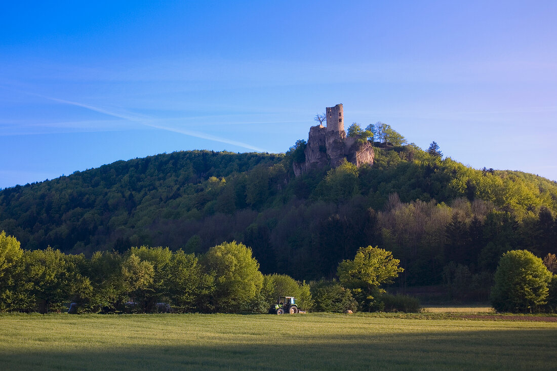 Ruins of Neideck Castle in Wiesenttal, Franconian Switzerland, Bavaria, Germany