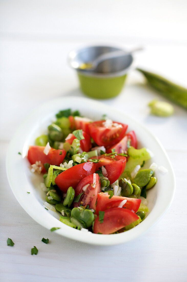 Jahreszeiten-Küche, TomatenBohnen-Salat
