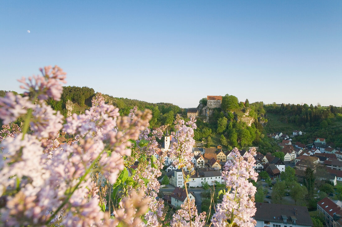 View of castle at Franconian Switzerland, Bavaria, Germany