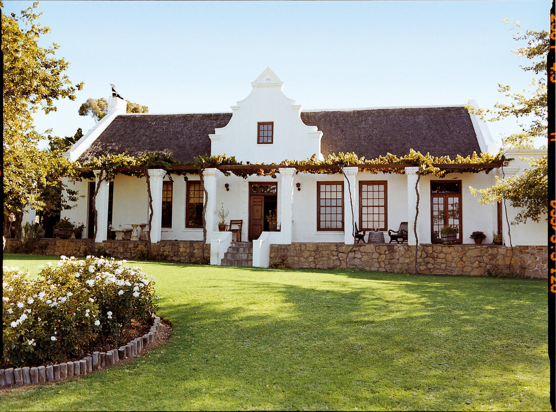 Farmhaus, auf Weingut in Südafrika