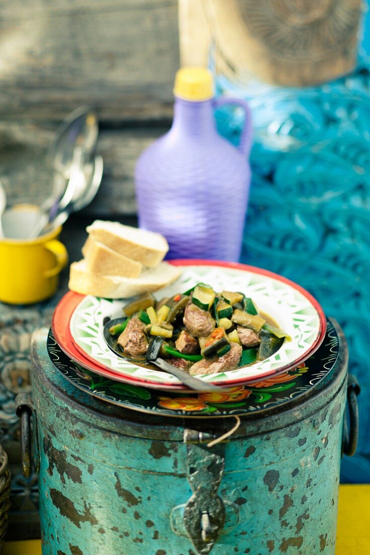 Lammragout mit Auberginen