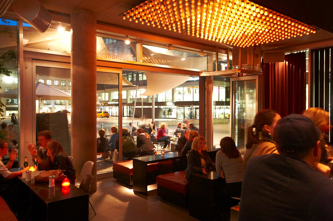 People at Waranga bar in Stuttgart, Germany