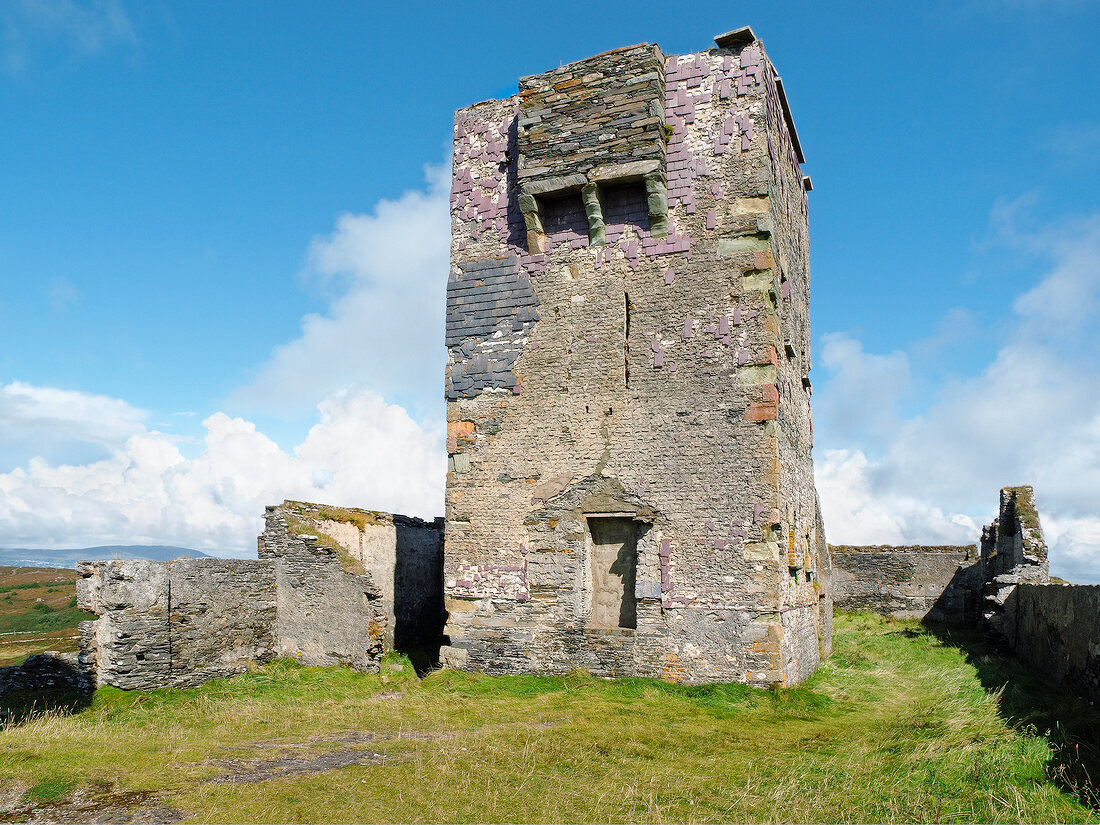 View of old observation tower in Cape Clear Island, Ireland