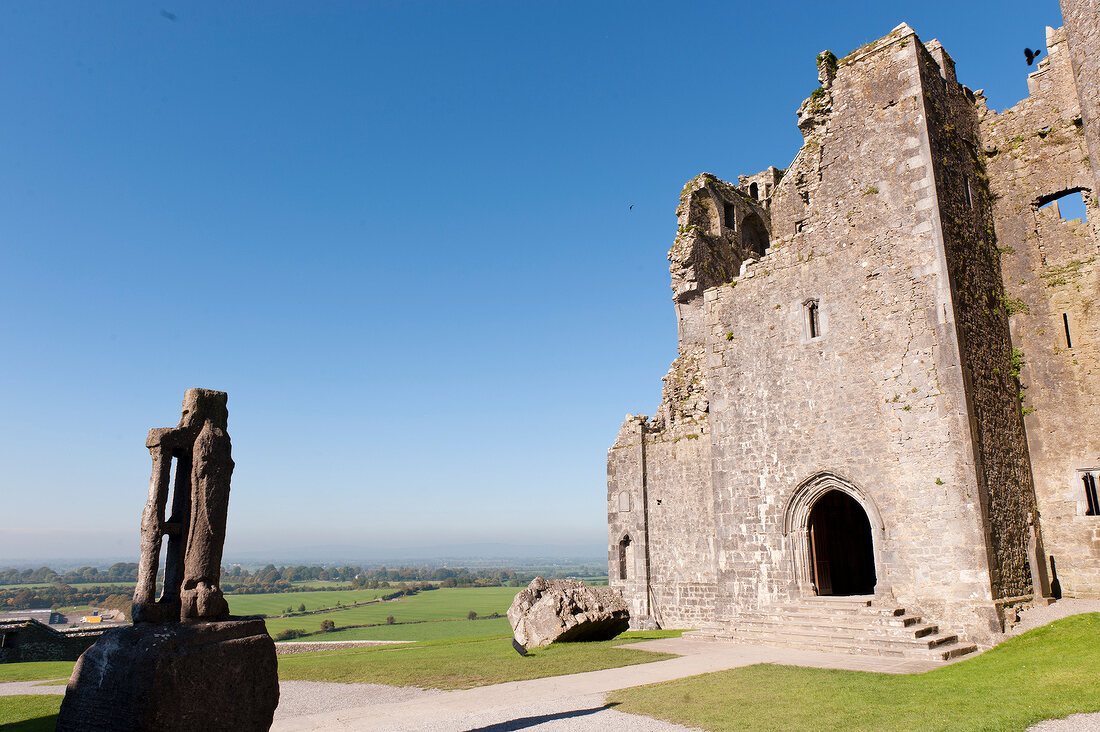 Irland: Rock of Cashel, Burgruine, Details.