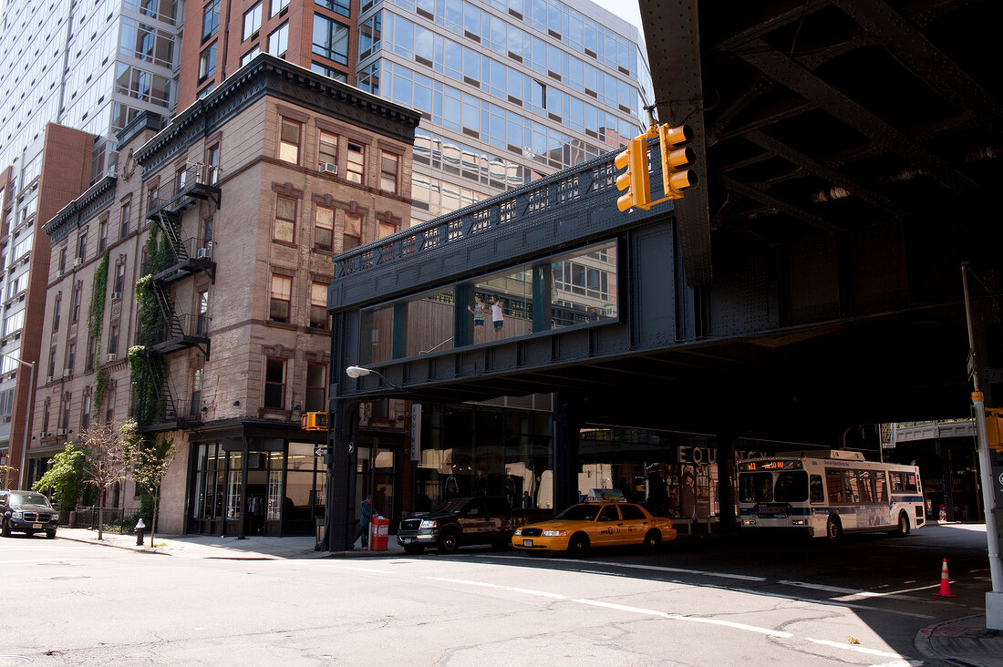 New York: Highline, Sitzecke, Straße , x