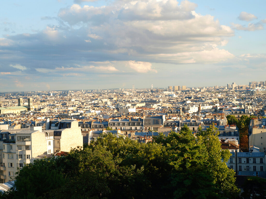 Paris: Blick über Paris, Aussicht, Ferne, Dächer.