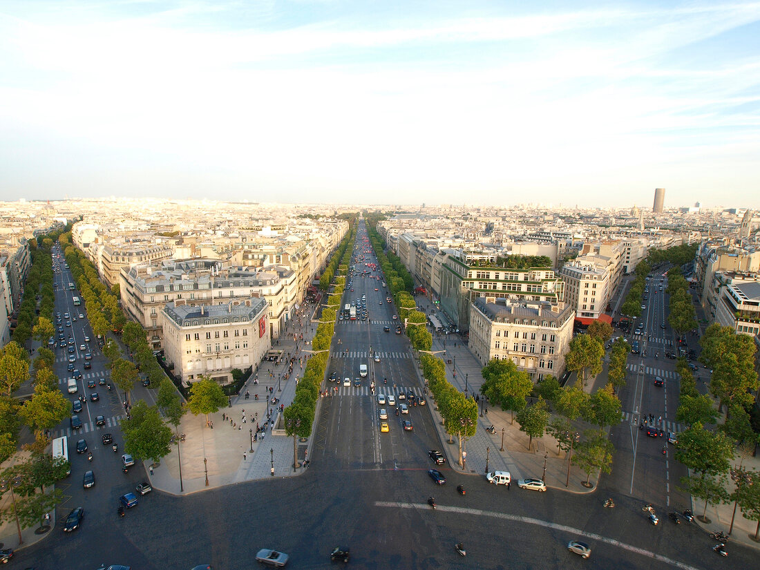 View of Place Charles de Gaulle in Paris, France