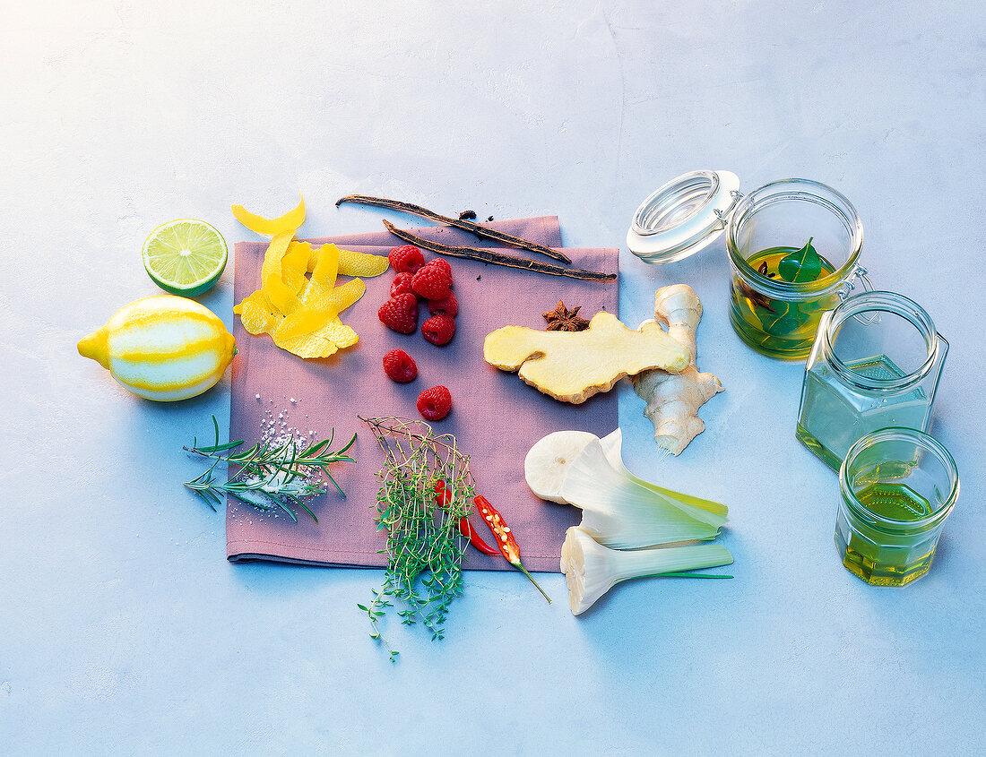 Öl, Verschiedene Zutaten zum aromatisieren von Speiseöl